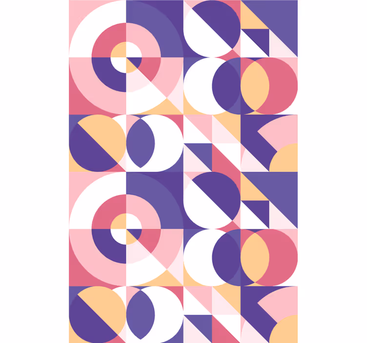 Moderne tapete mit geometrischem kreismuster - TenStickers