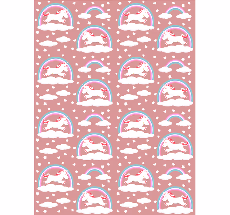 Tapete kinderzimmer im magischen einhorn-design - TenStickers