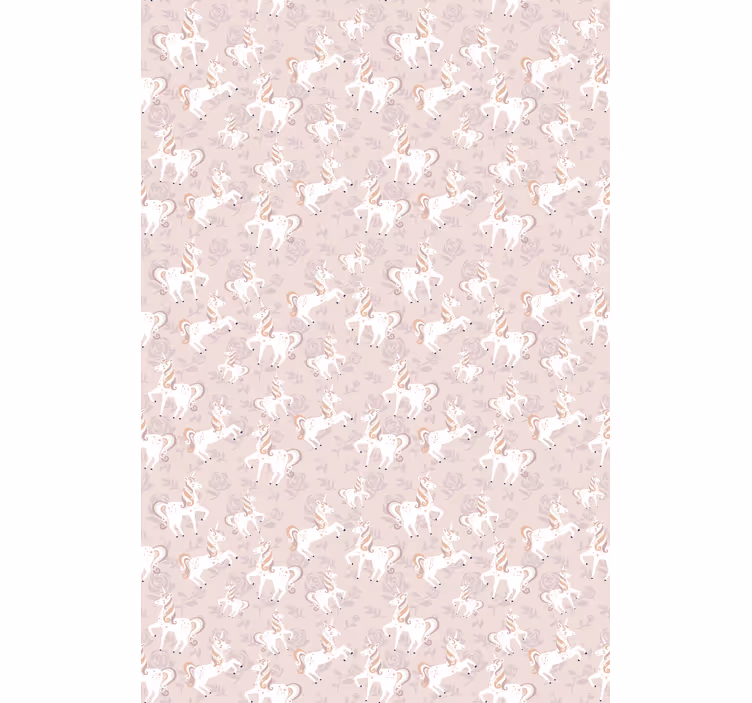 Tapete kinderzimmer beige einhorn fantasie - TenStickers