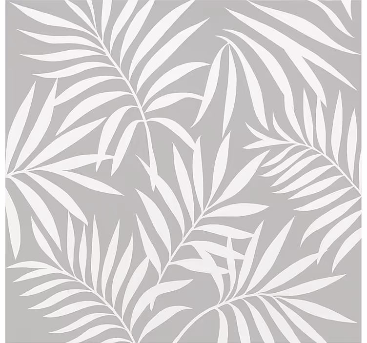 Tapete badezimmer graue elegante blätter - TenStickers