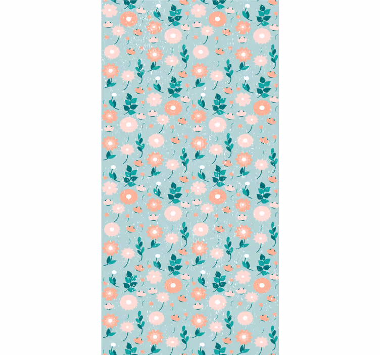 Tapete jugendzimmer mit pfirsichfarbenen blüten - TenStickers