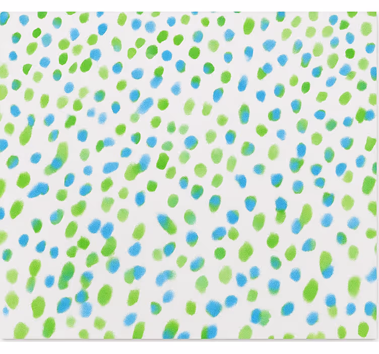 Tapete jugendzimmer mit blauen und grünen punkten - TenStickers