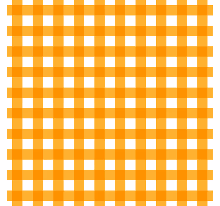 Tapete küche mit orangefarbenem karomuster - TenStickers