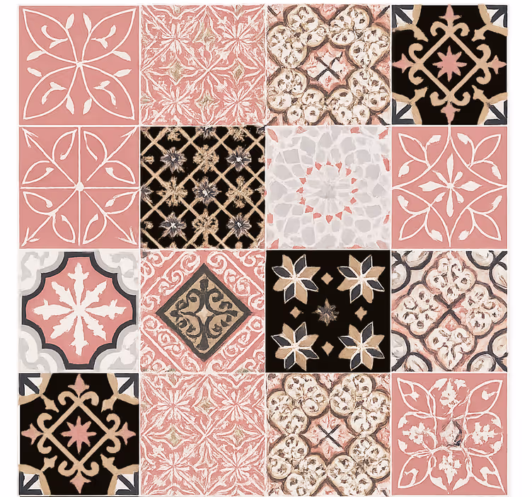 Tapete wohnzimmer in pinkzementfarbe - TenStickers
