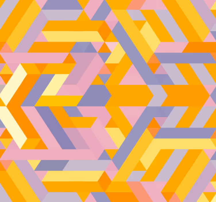 Tapete badezimmer geometrisches muster Überlappung - TenStickers