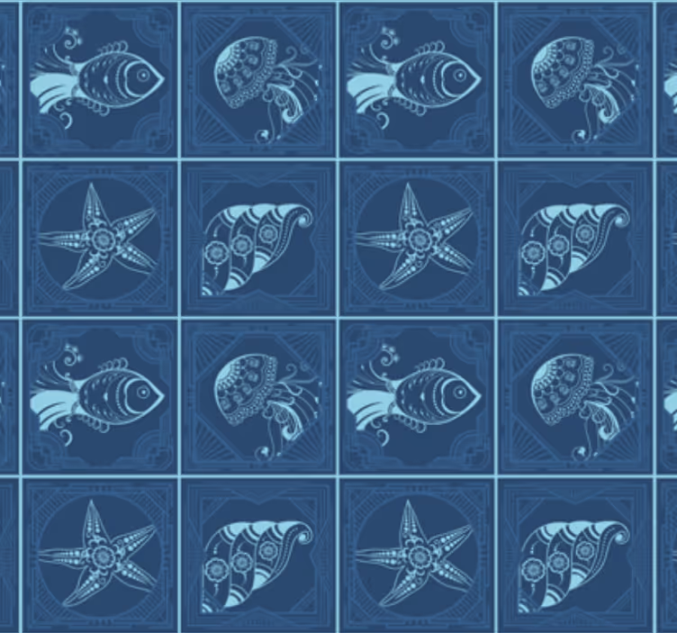 Tapete badezimmer mit maritimem lebensdesign - TenStickers