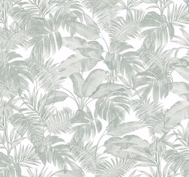 Tapete hochzeit silberne skizze palme - TenStickers