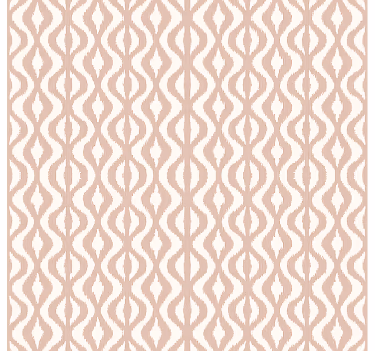 Tapete hochzeit in staubrosé ikat geometrie - TenStickers