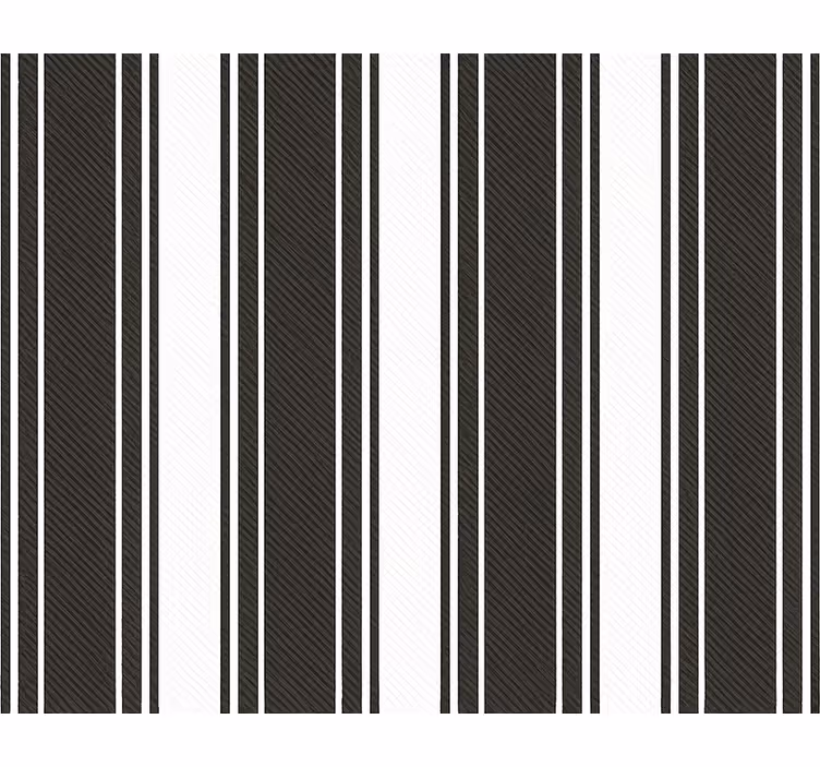 Tapete wohnzimmer vintage schwarz-weiß streifen - TenStickers