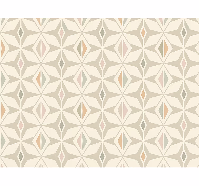 Tapete wohnzimmer bunt geometrisch - TenStickers