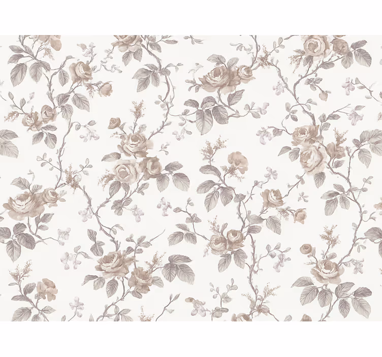Tapete hochzeit vintage französische blumen - TenStickers