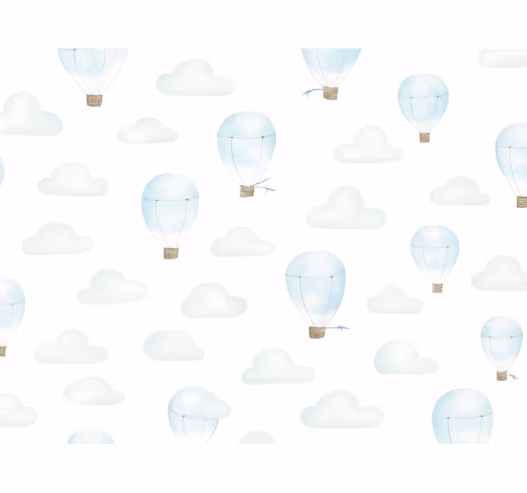 Tapete kinderzimmer blaue aquarellwolken - TenStickers