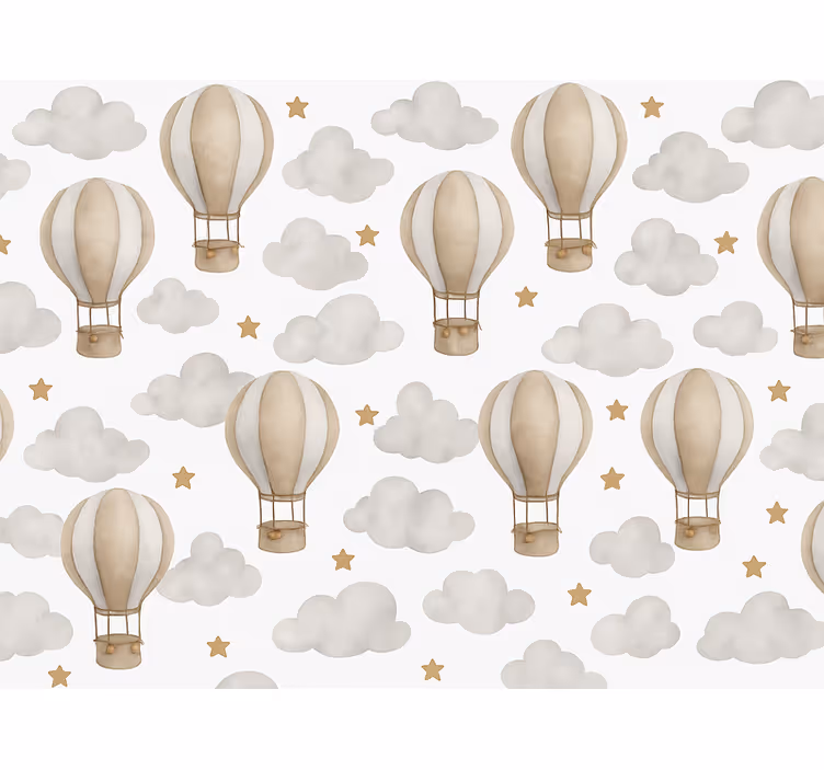 Tapete babyzimmer mit sternenballons erde - TenStickers