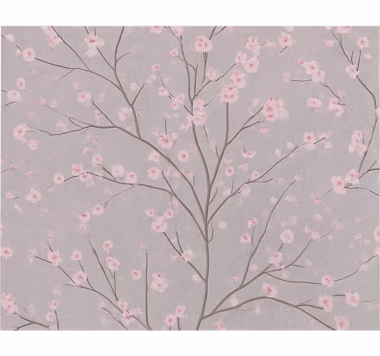 Blumentapete mit düsteren kirschblütenzweigen - TenStickers