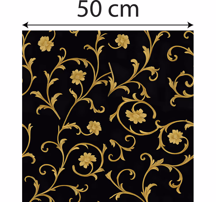 Barock tapete goldene scrollen mitternachts noir - TenStickers