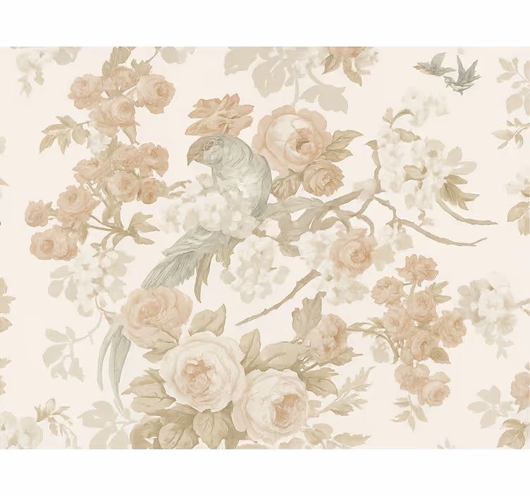 Tapete hochzeit im vintage floral design - TenStickers