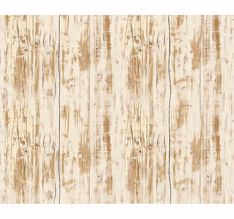 Tapete wohnzimmer in weißgewaschenem holzdesign - TenStickers