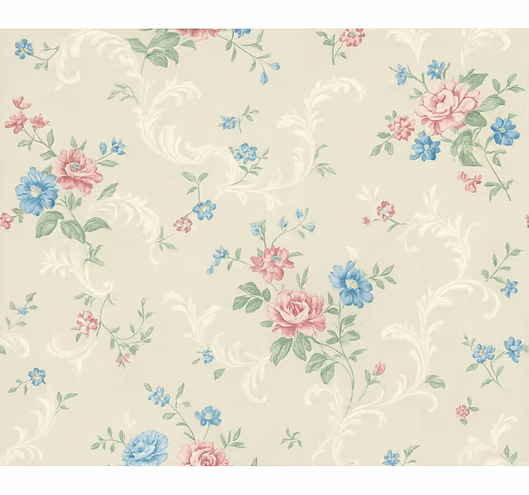 Tapete hochzeit einfaches blumendesign - TenStickers
