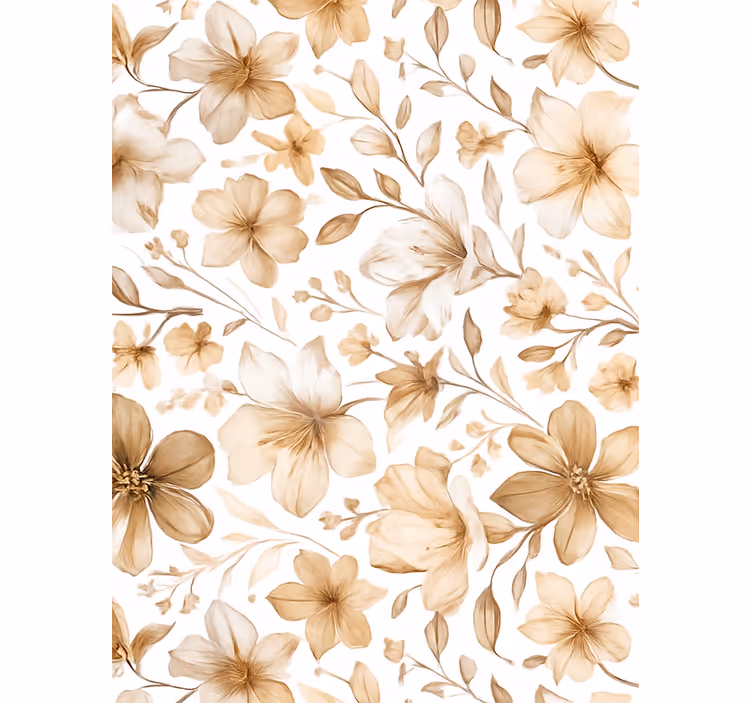 Tapete hochzeit mit realistischem blumendesign - TenStickers