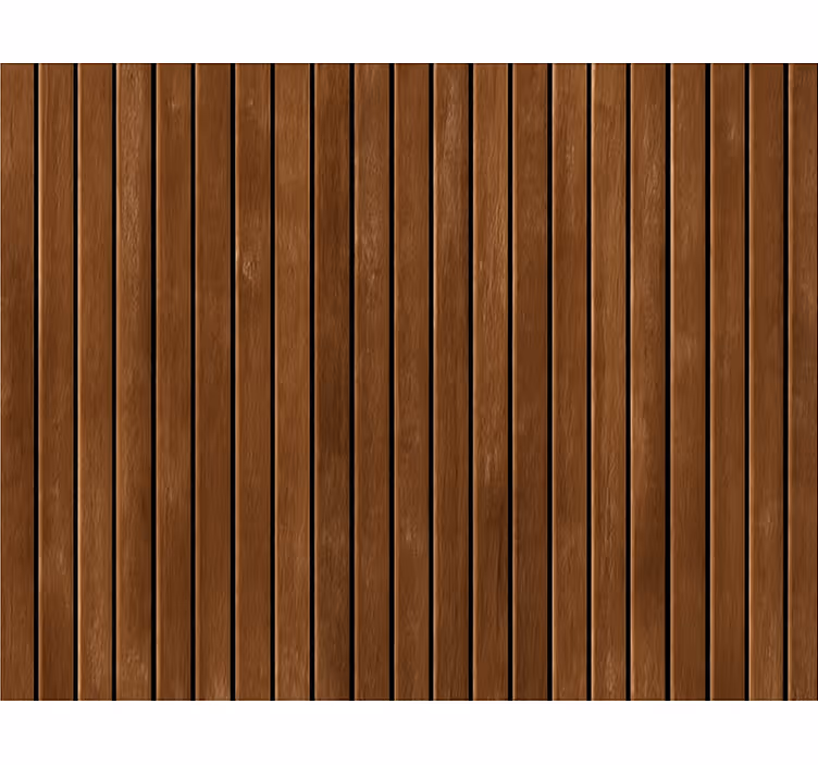 Tapete wohnzimmer in dunkelbraunen holzplanken - TenStickers