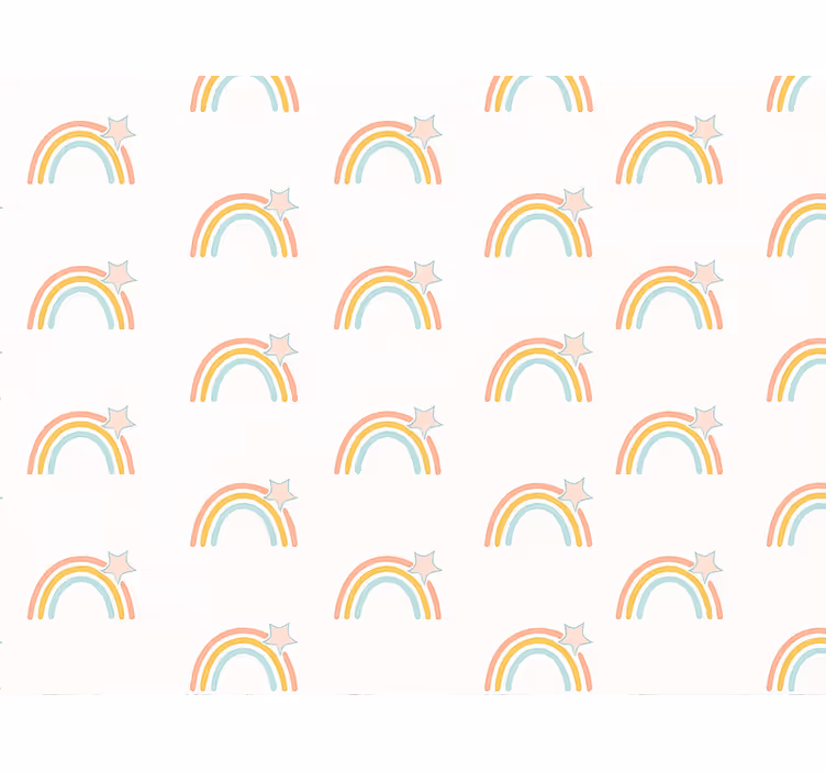 Tapete kinderzimmer einfache regenbogenmuster - TenStickers