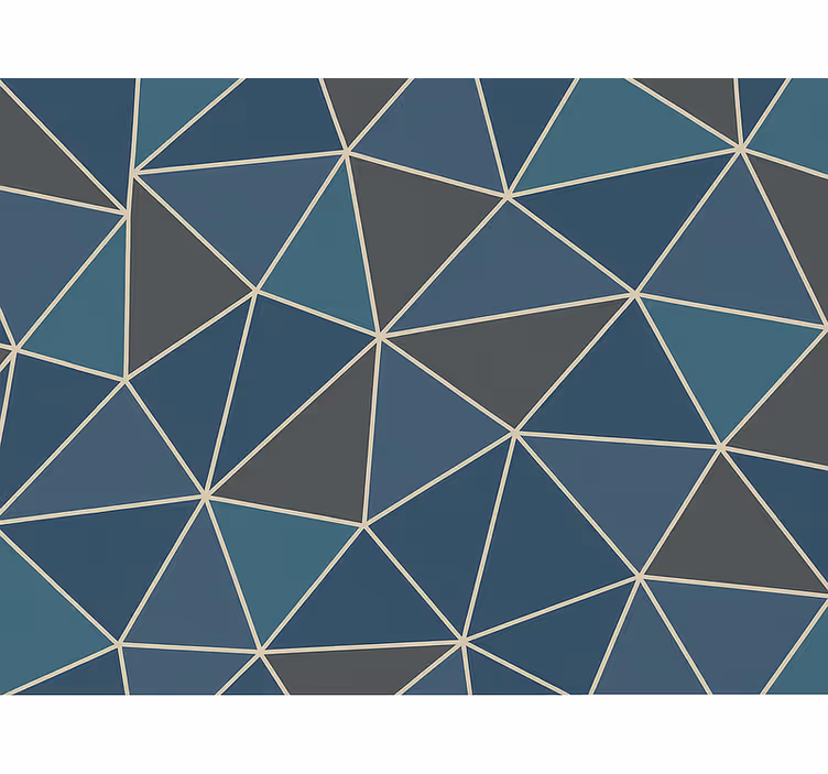 Tapete wohnzimmer modernes geometrisches muster blau - TenStickers