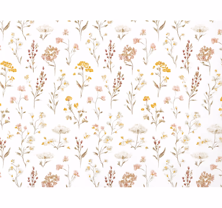 Tapete kinderzimmer mit einfachem botanischen muster - TenStickers