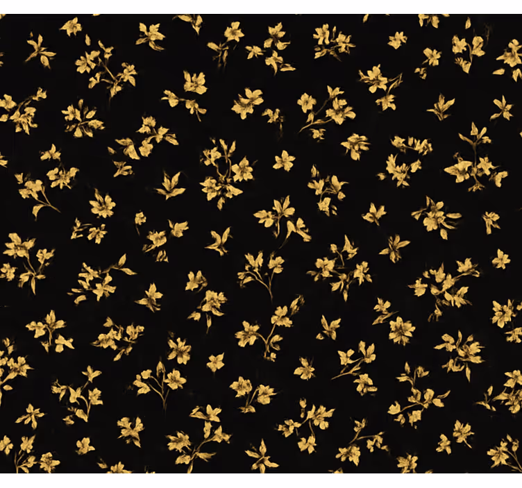 Tapete hochzeit dunkler hintergrund mit goldblumen - TenStickers