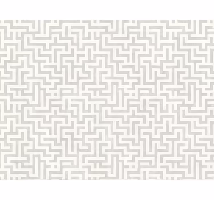Tapete wohnzimmer silbernes labyrinth design - TenStickers