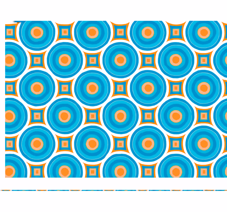 Tapete wohnzimmer abstrakte blaue kreise - TenStickers