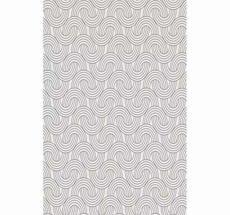 Blumentapete im art deco illusionsmuster - TenStickers