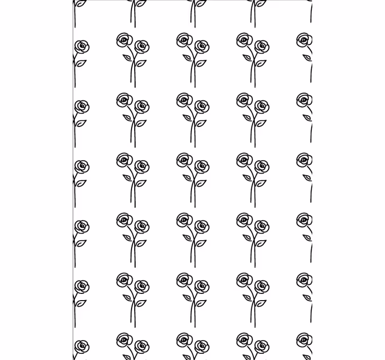 Blumentapete paar von minimalistischen rosen - TenStickers