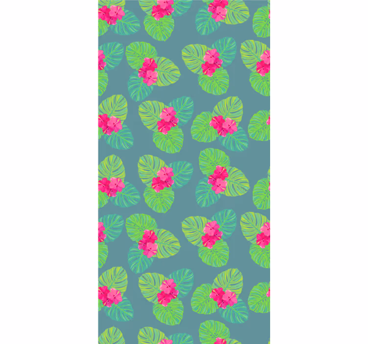 Tapete florale ornamente magnolia-blüte auf wasser - TenStickers