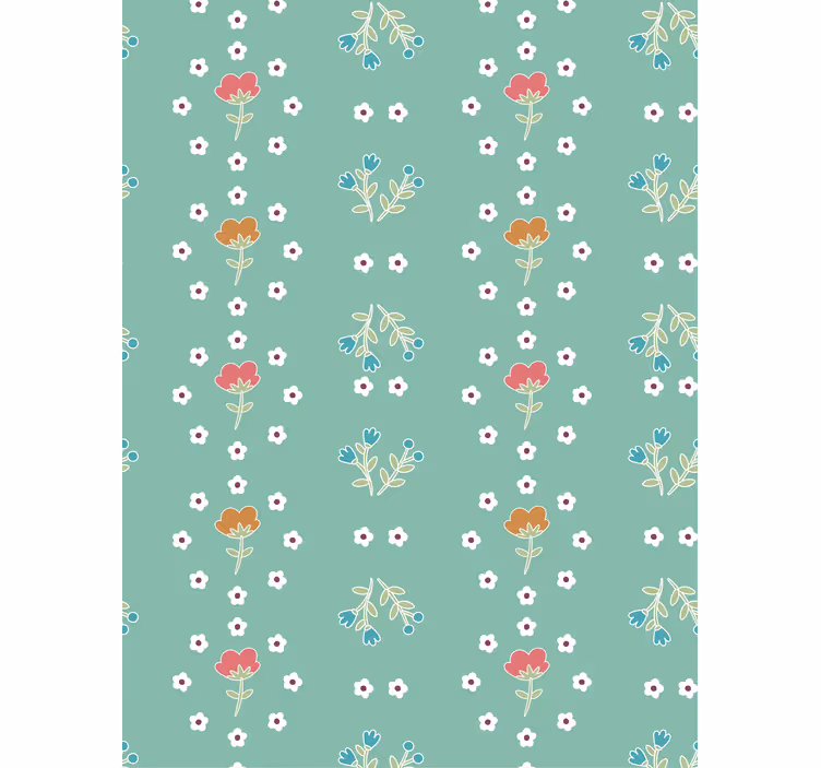 Tapete florale ornamente im "granny chic" stil - TenStickers