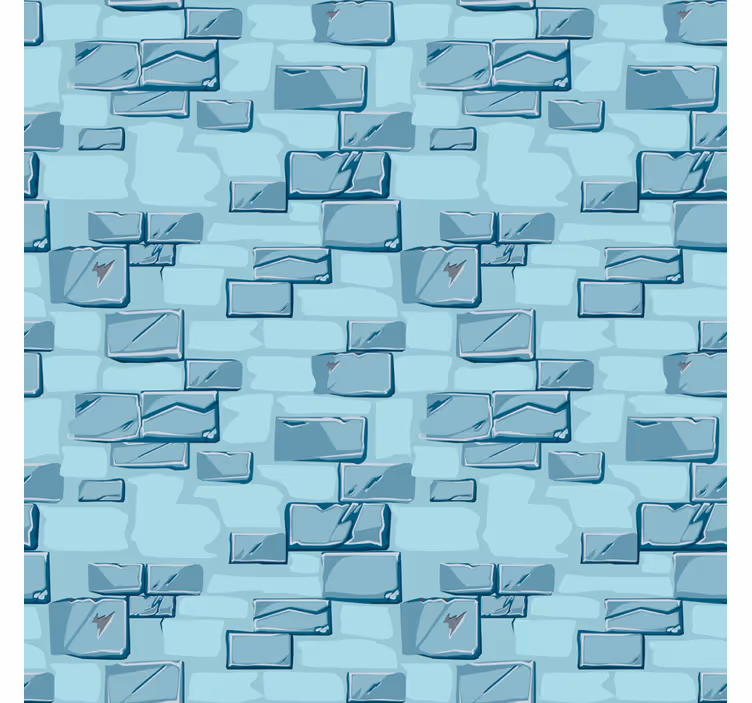 Tapete hochzeit aus blauen steinziegeln - TenStickers