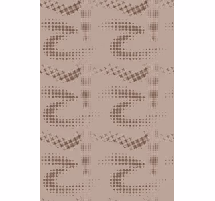 Tapete hochzeit braun mit geschwungenem muster - TenStickers