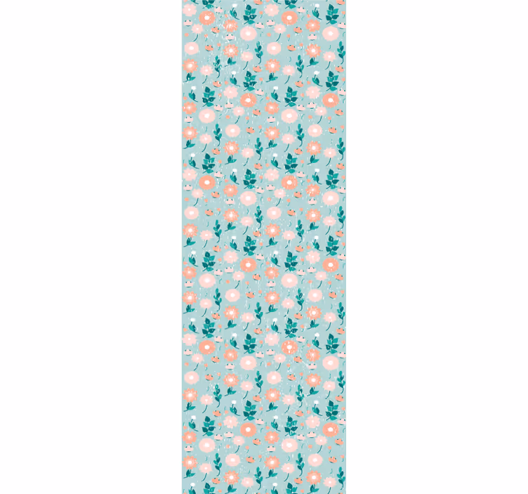 Tapeten schlafzimmer blaues florales shabby chic - TenStickers