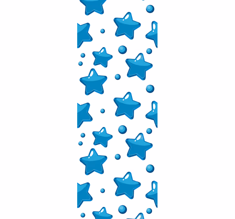 Tapeten schlafzimmer mit blauen glänzenden sternballons - TenStickers