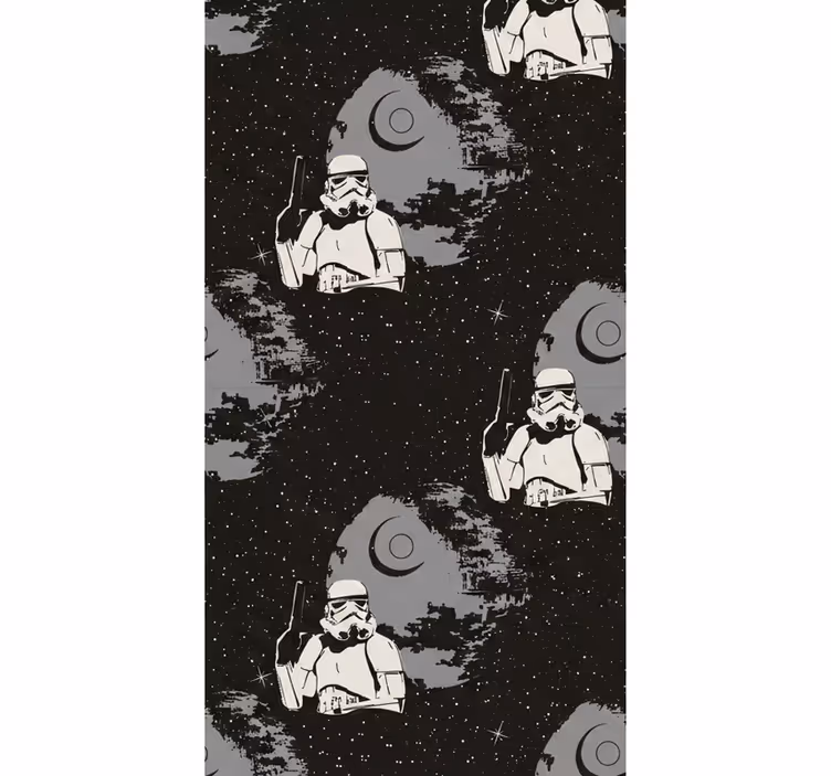 Tapeten schlafzimmer typisches weißtrooper-muster - TenStickers