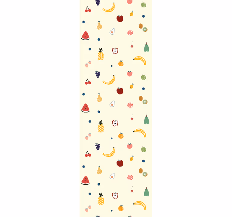 Tapeten schlafzimmer mit buntem obstmuster - TenStickers