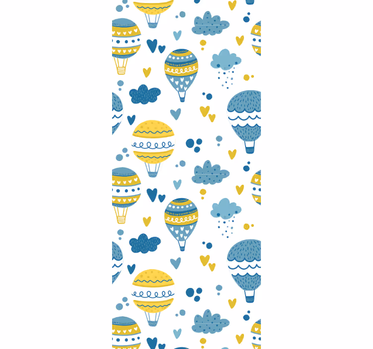Tapeten schlafzimmer bunte luftballons und wolken - TenStickers
