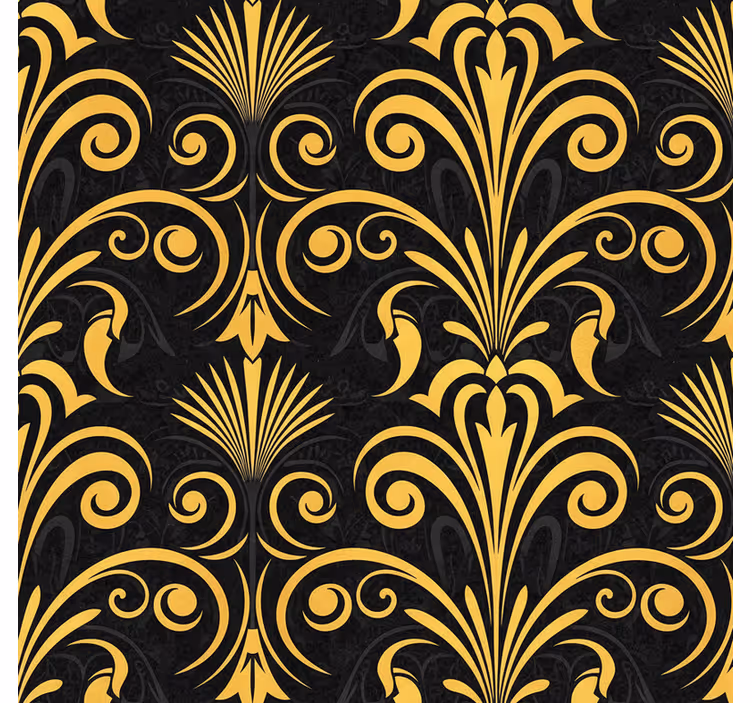 Tapete hochzeit in luxuriösem schwarz und gold - TenStickers