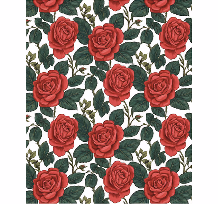 Blumentapete rote rosen optik (b09yd2z7zz) - TenStickers