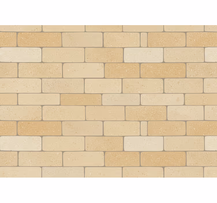 Tapete stein in beige gelben ziegeln - TenStickers