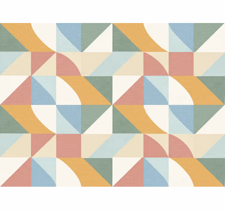 Tapete rustikal geometrische formen in sanften farben - TenStickers