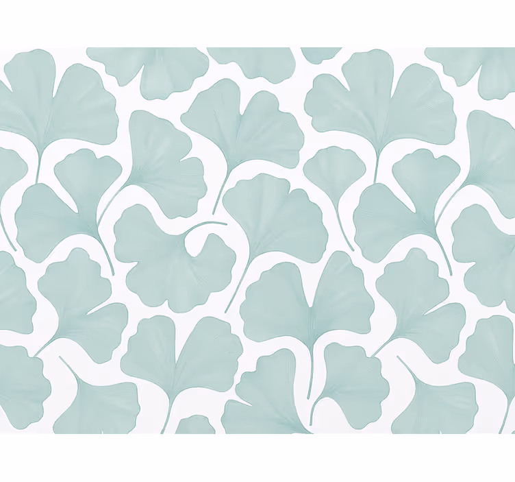 Tapete blätter in sanftem teal ginkgo - TenStickers