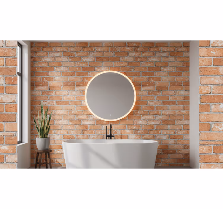 Tapete stein kalte orange ziegel (b07g3m33mr) - TenStickers