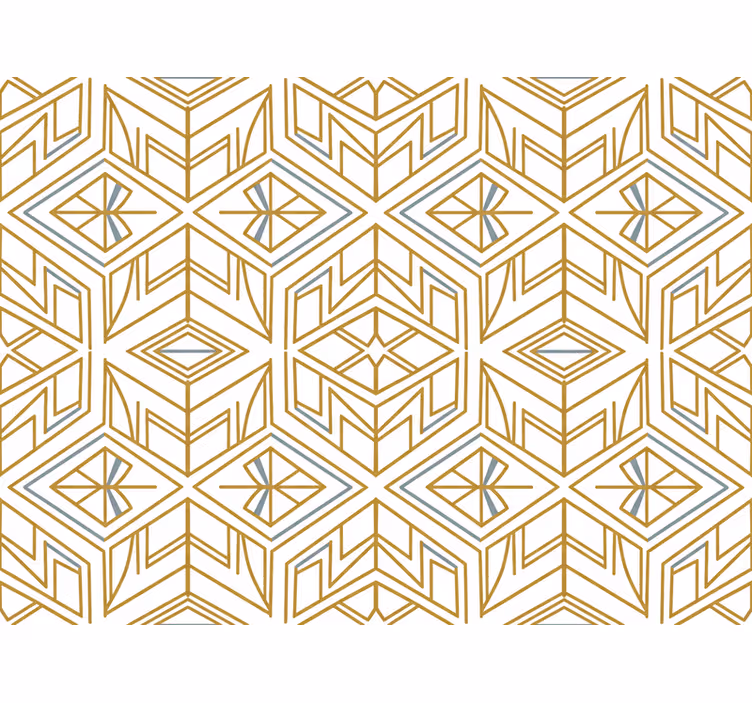 Geometrische tapete in modernem golddesign - TenStickers