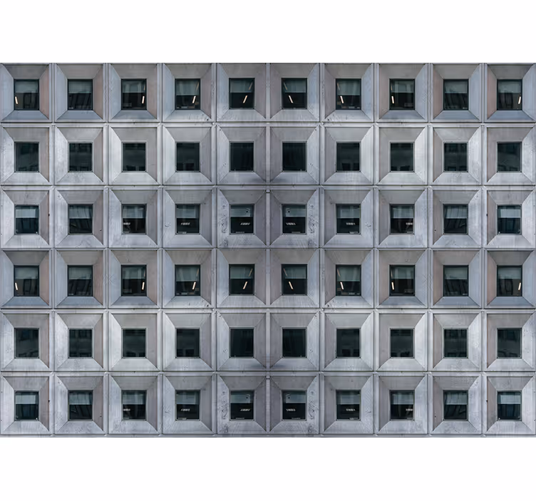 Tapete metall im brutalen architektur-stil - TenStickers