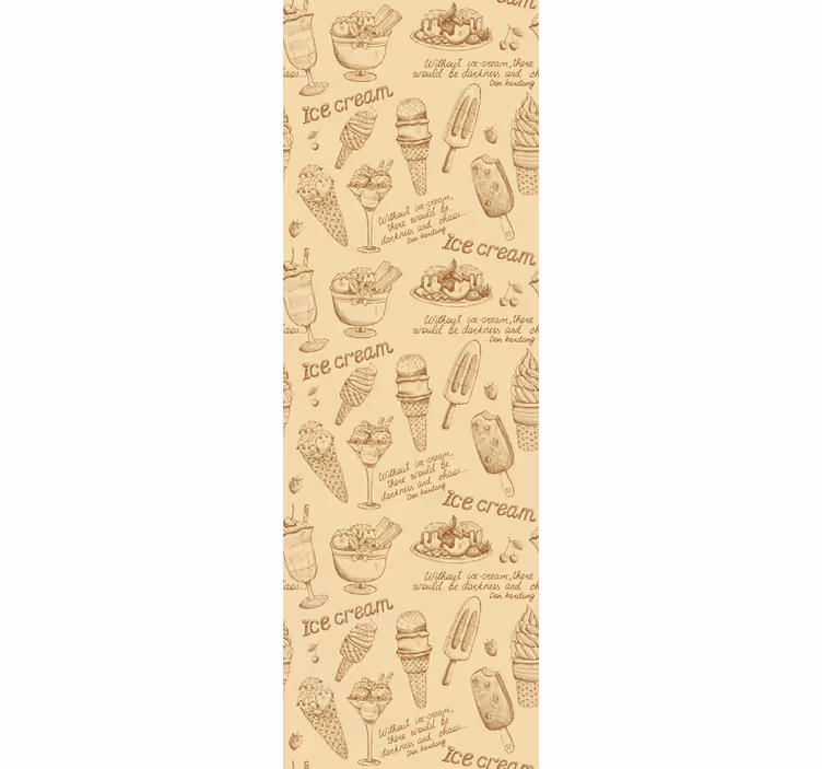 Rustikale tapete mit vintage-eiscreme-motiv - TenStickers